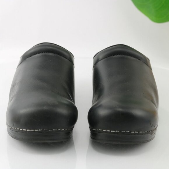 Dansko Womens Sonja Mule Size 40 9.5 Black Leather Work Nursing Comfy Shoe - Picture 4 of 12